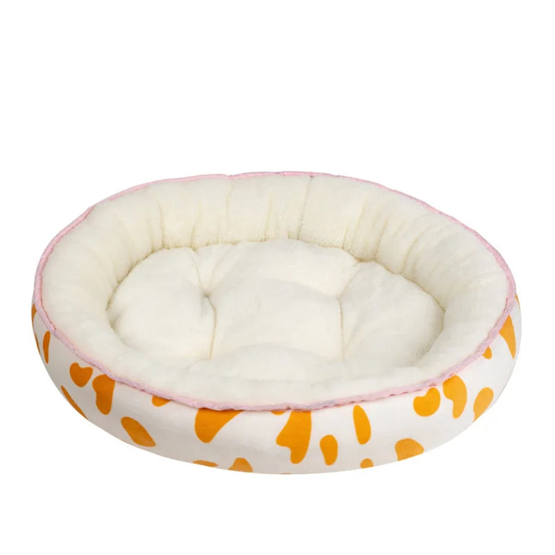 Round Dog Beds Sleeping Mat Soft Warm Kennel Bed Cushion for Small Medium Large Dog House