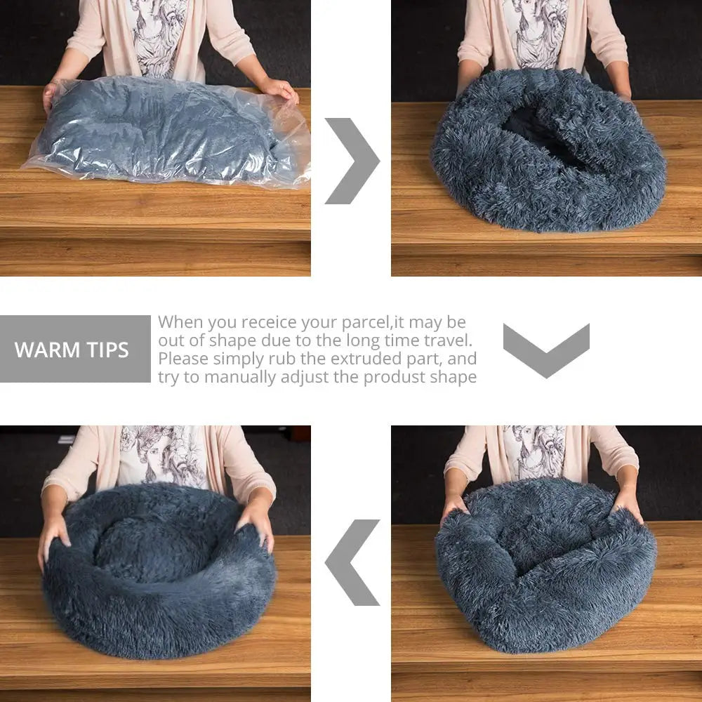 40-90cm Round Pet Bed for Large Dog