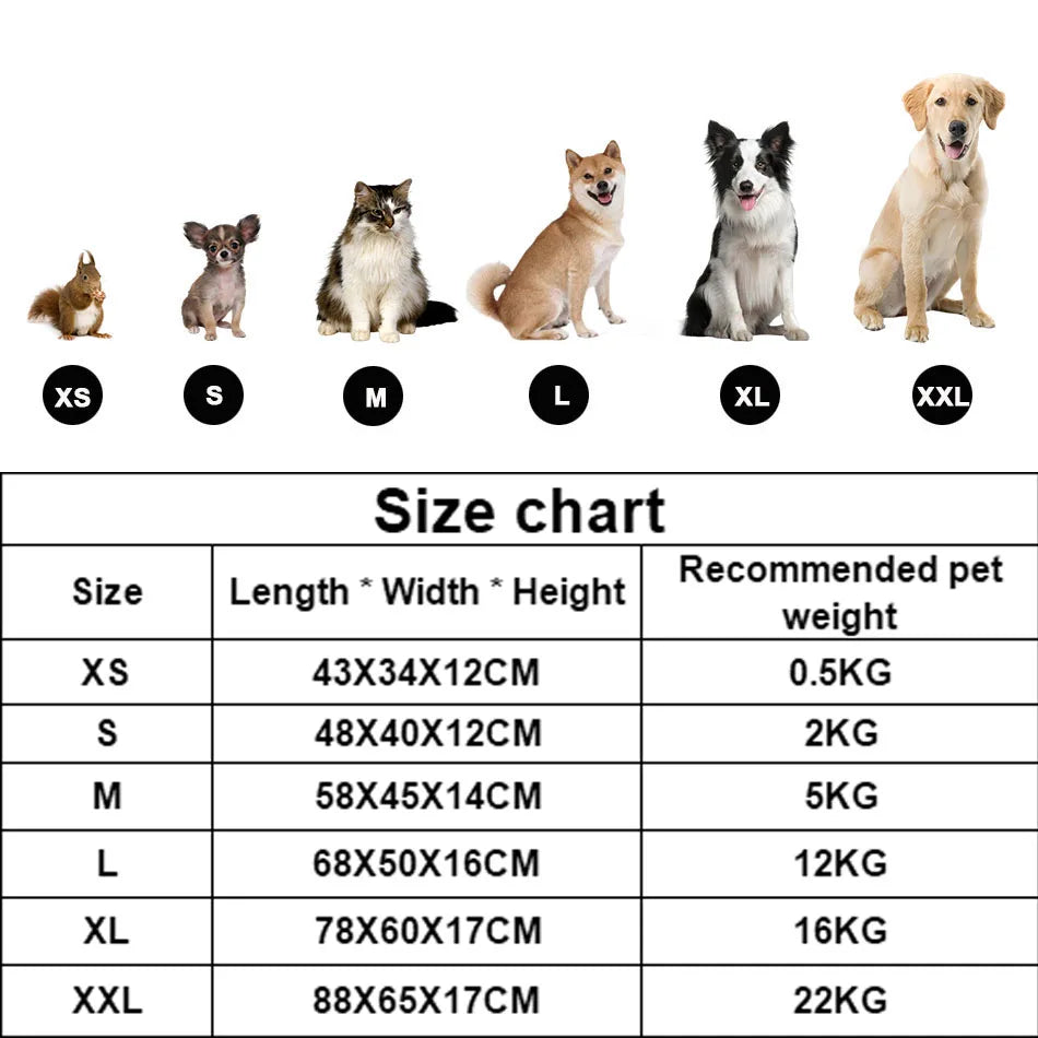 Pet Square Plush Kennel Medium Small Dog Sofa Bed