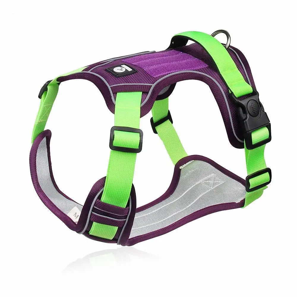 Pet Collar Labrador Army Reflective Adjustable Harness