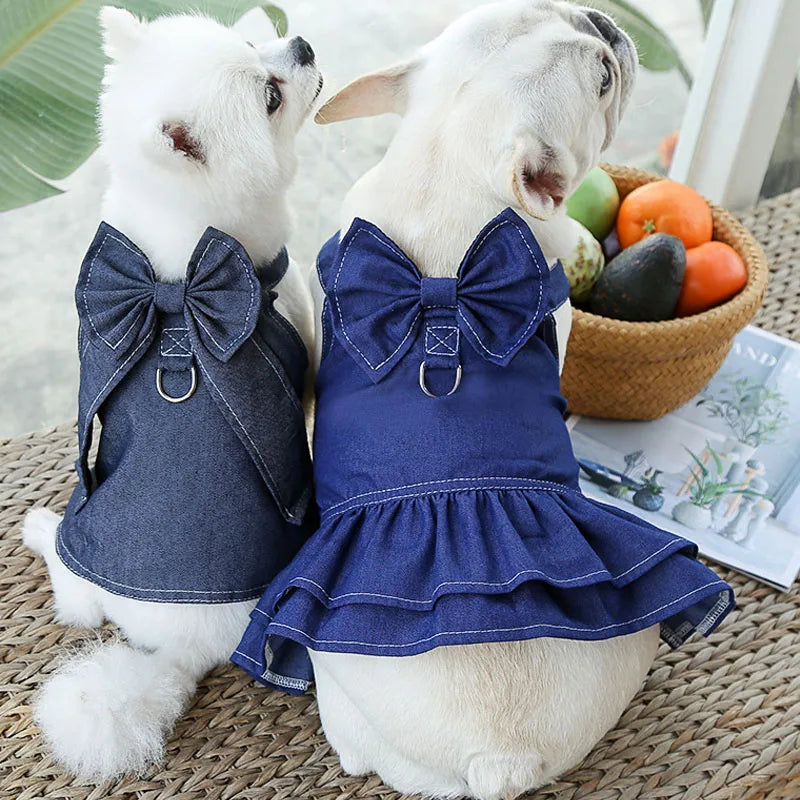 Spring Blue Dog Dress