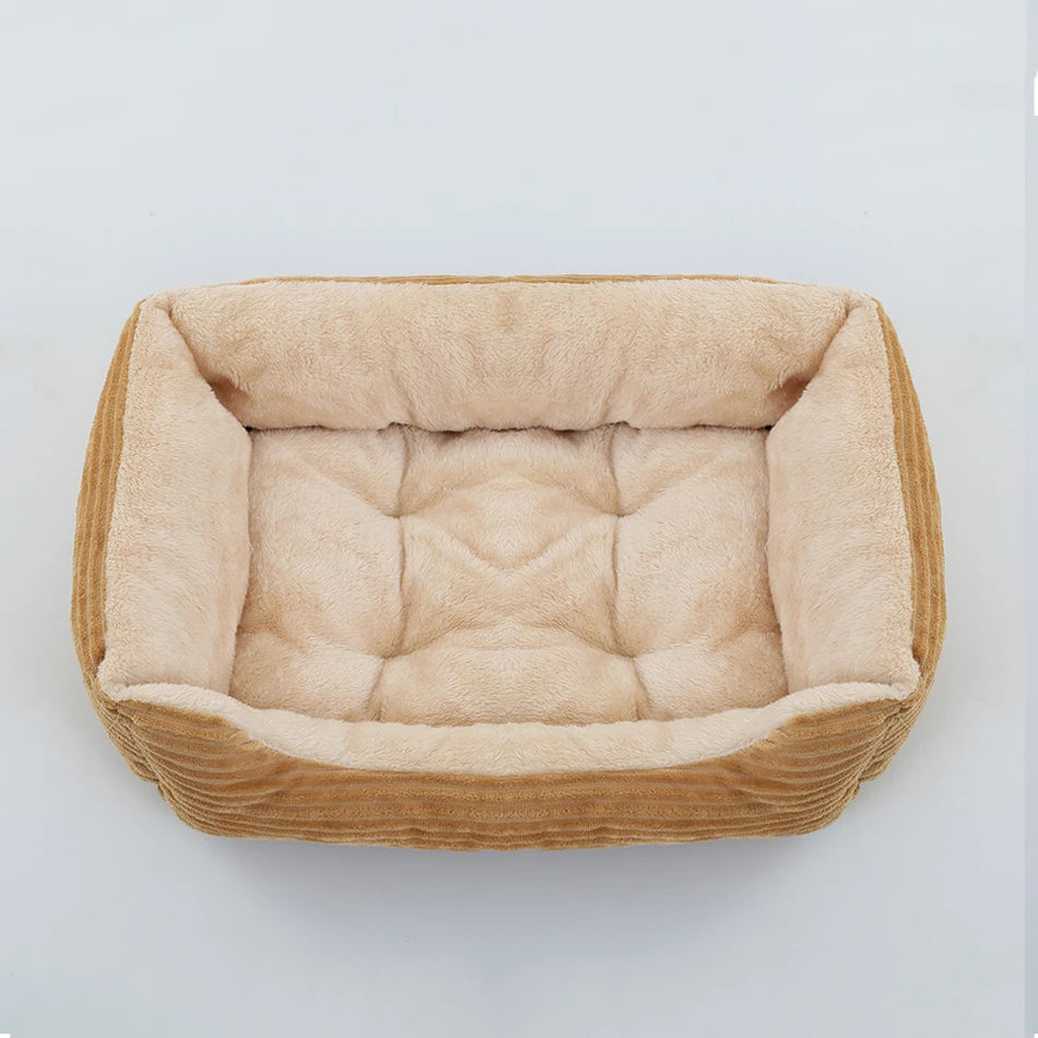 Pet Square Plush Kennel Medium Small Dog Sofa Bed