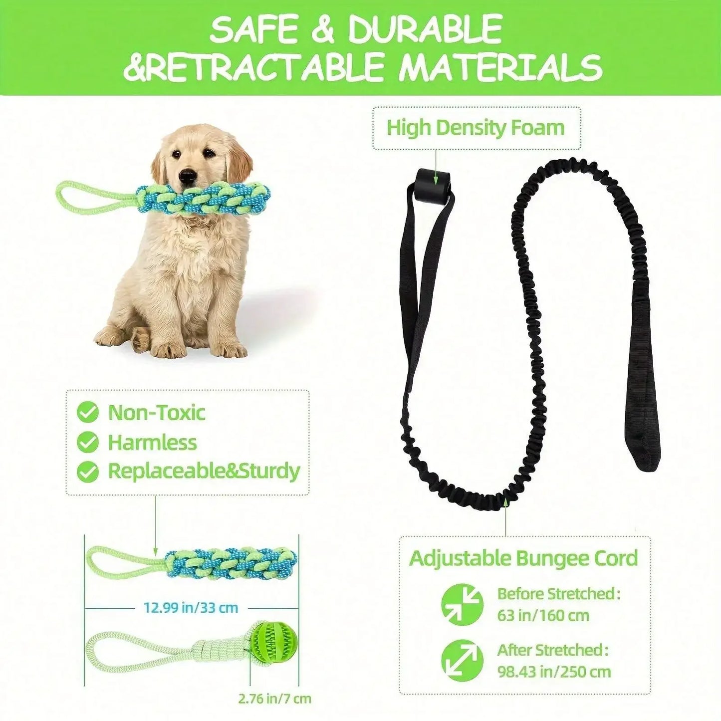3Pcs Pet Interactive Cotton Rope and Ball Dogs Teeth Cleaning Chew