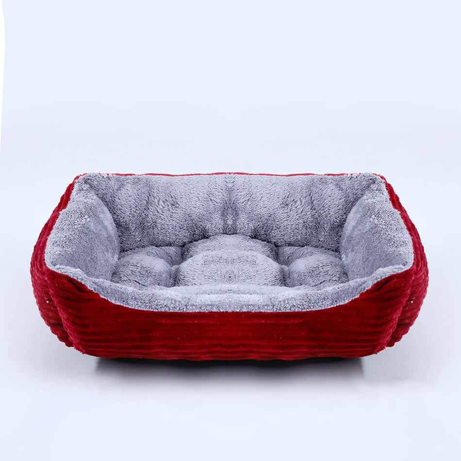 Pet Square Plush Kennel Medium Small Dog Sofa Bed