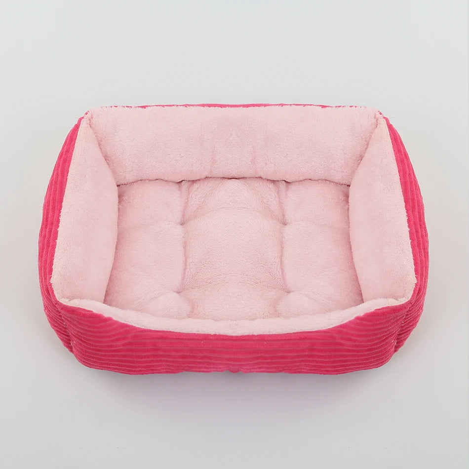 Pet Square Plush Kennel Medium Small Dog Sofa Bed
