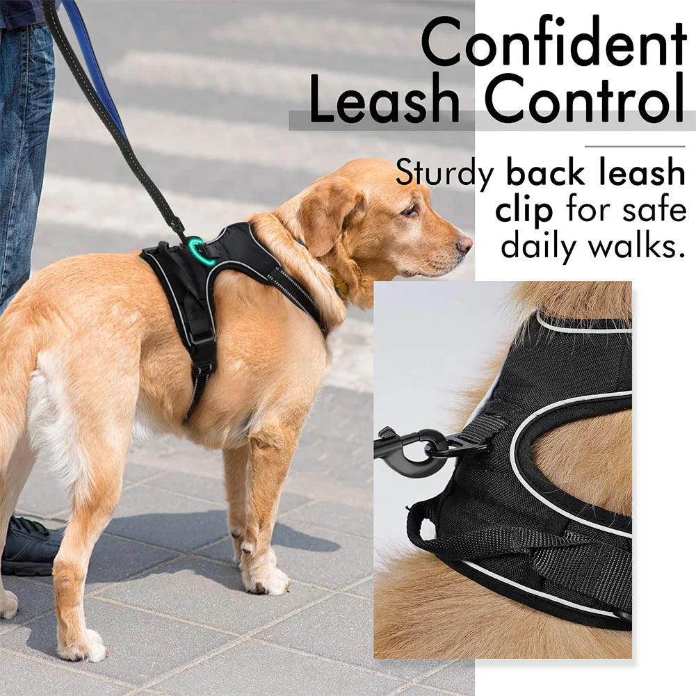 Dog Harness No-Pull Service Vest with Reflective Adjustable Soft Padded