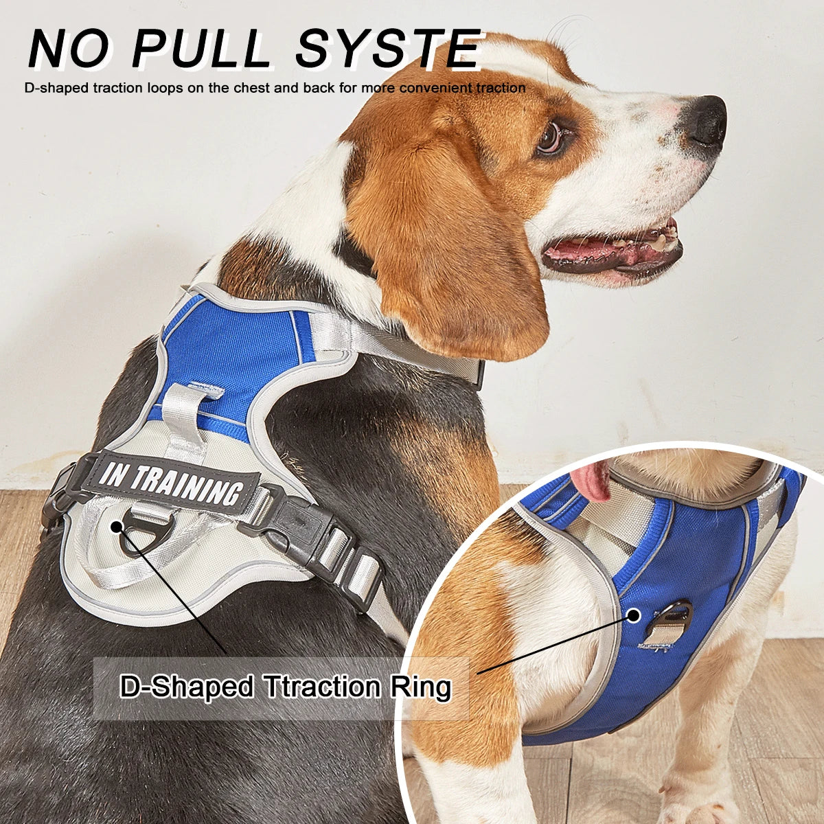 Adjustable Reflective Pet Harness for Medium Large Dogs