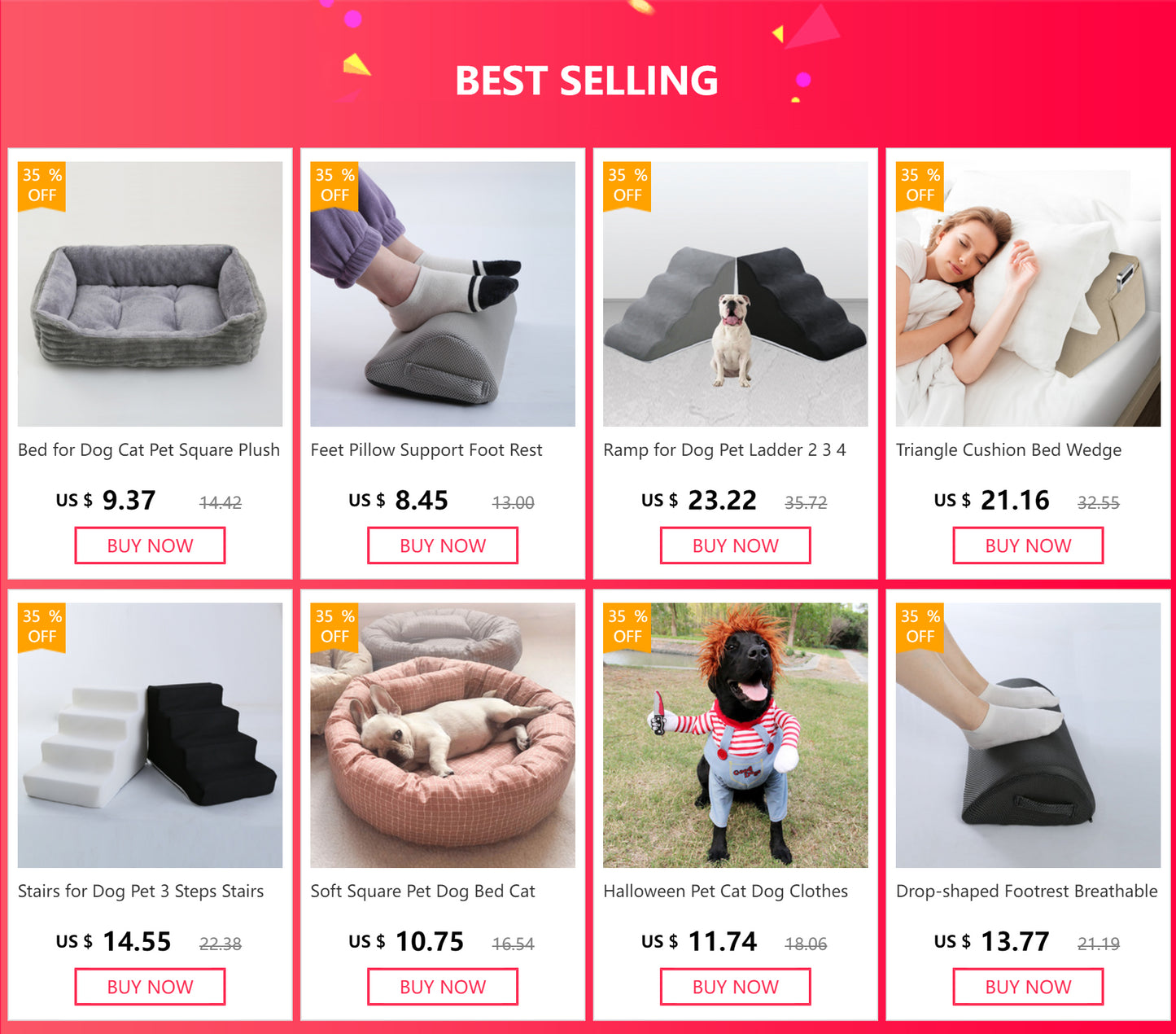 Pet Square Plush Kennel Medium Small Dog Sofa Bed