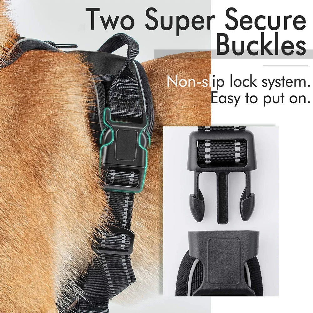 Dog Harness No-Pull Service Vest with Reflective Adjustable Soft Padded