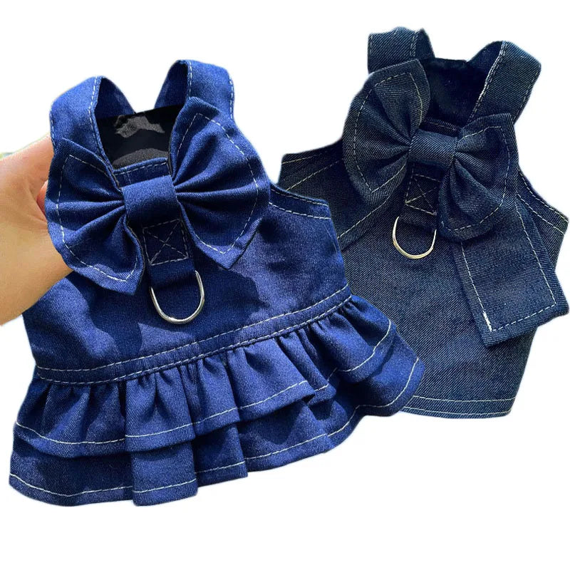 Spring Blue Dog Dress