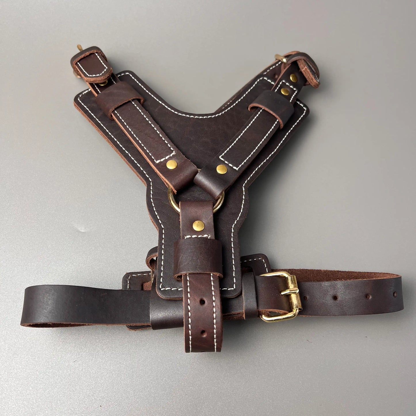 Genuine Leather Y-Shaped Dog Harness