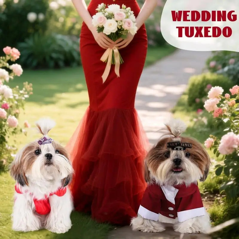 Dog Tuxedo with Bow Tie