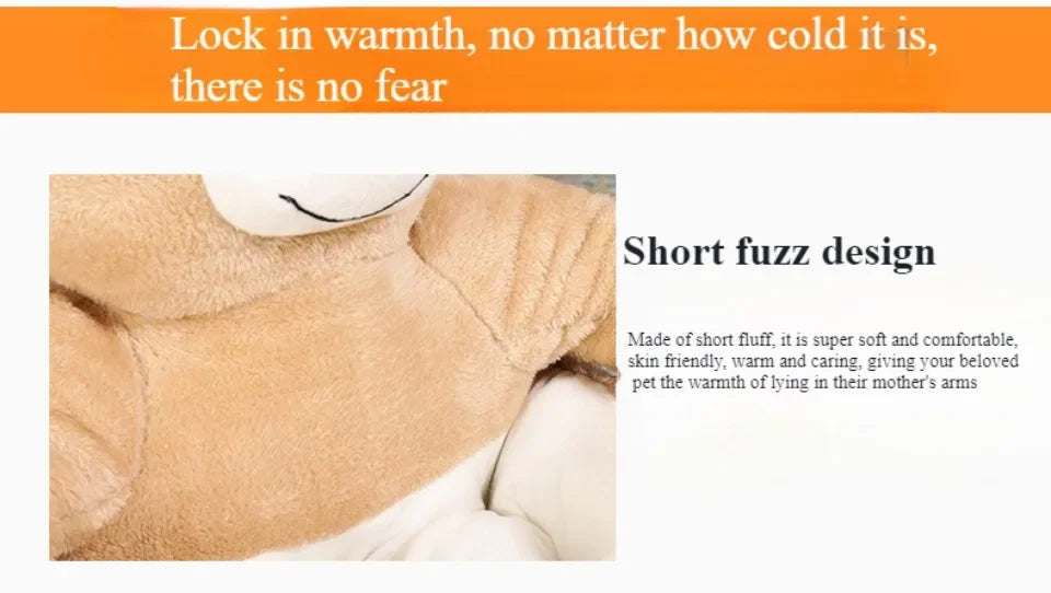 Semi-Enclosed Bear Pet Bed Ultra Soft Dog