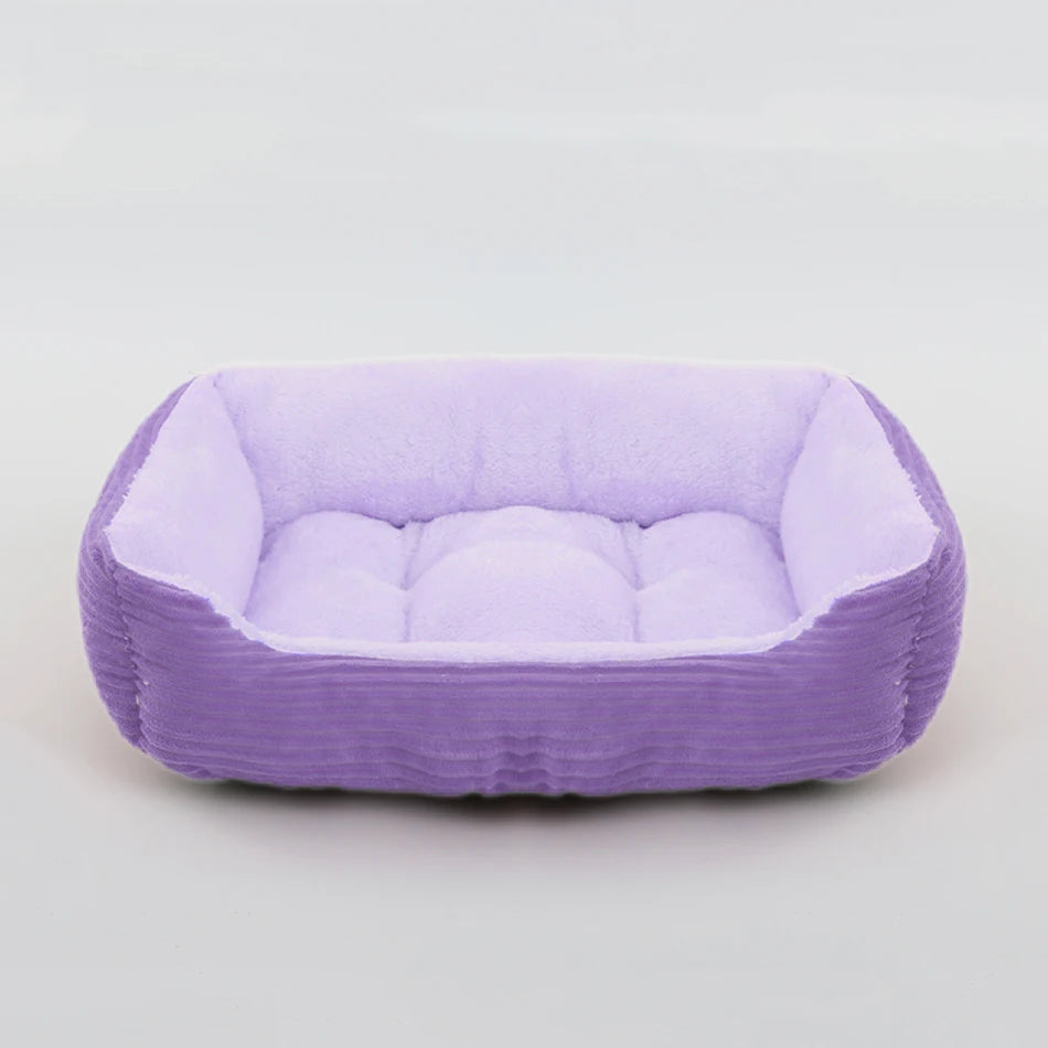 Pet Square Plush Kennel Medium Small Dog Sofa Bed