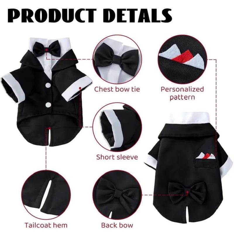 Dog Tuxedo with Bow Tie