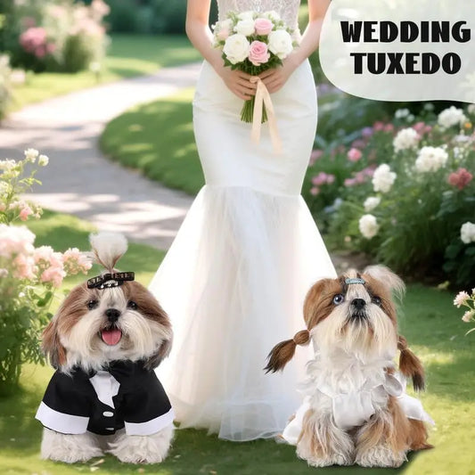 Dog Tuxedo with Bow Tie