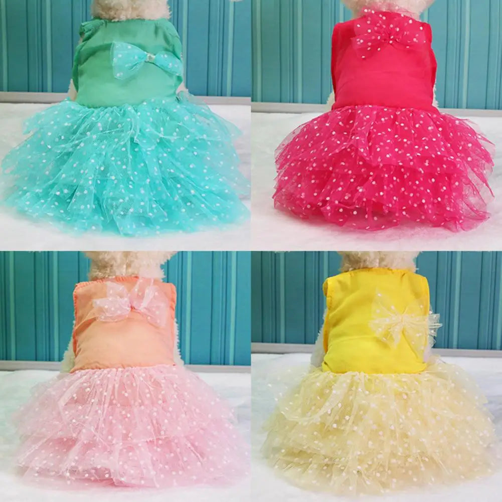 Dog Dresses Bow-knot Design