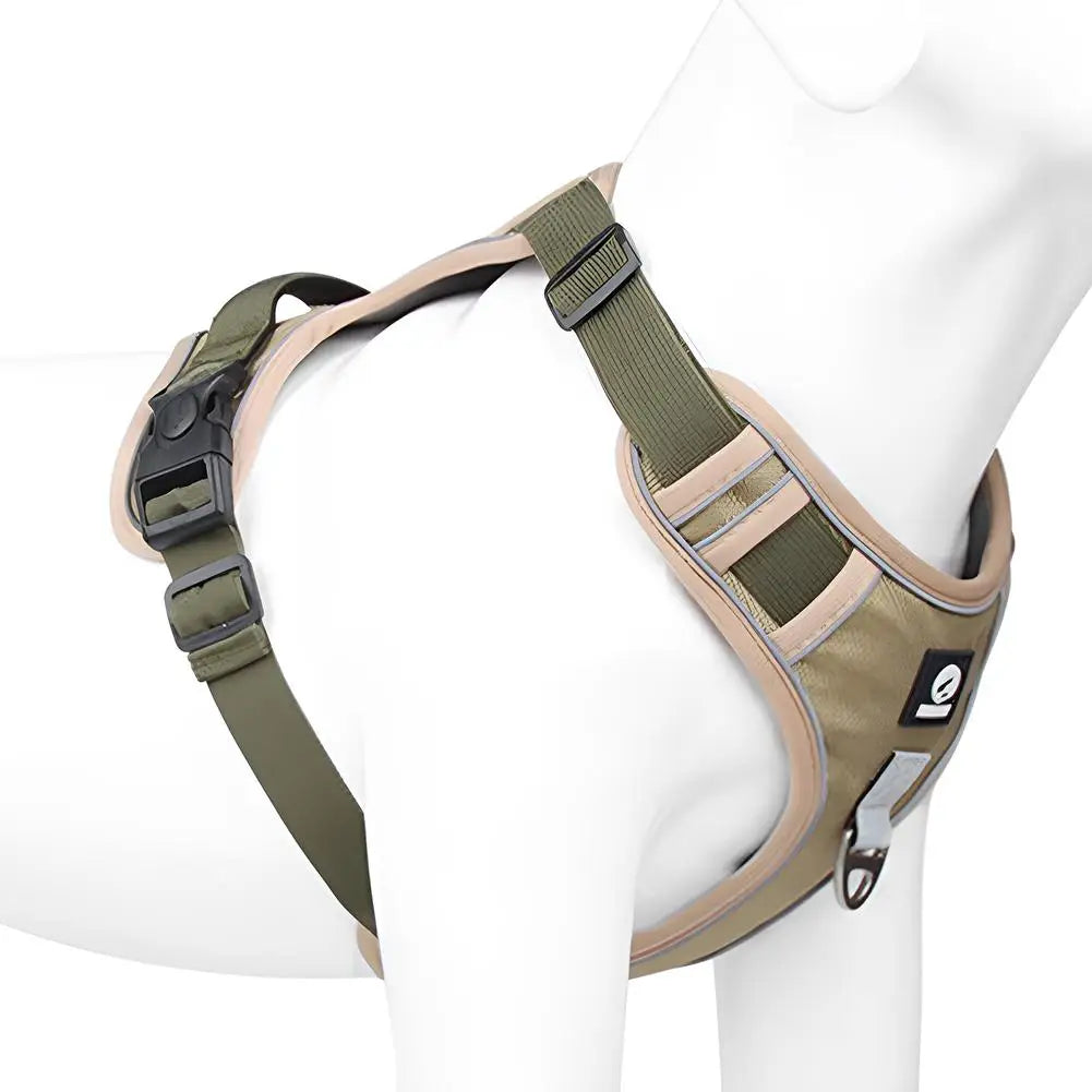 Pet Collar Labrador Army Reflective Adjustable Harness