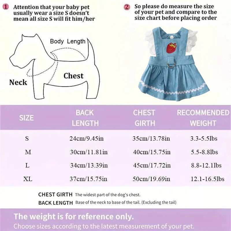 Denim Dog Princess Dress