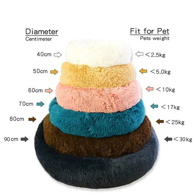 40-90cm Round Pet Bed for Large Dog