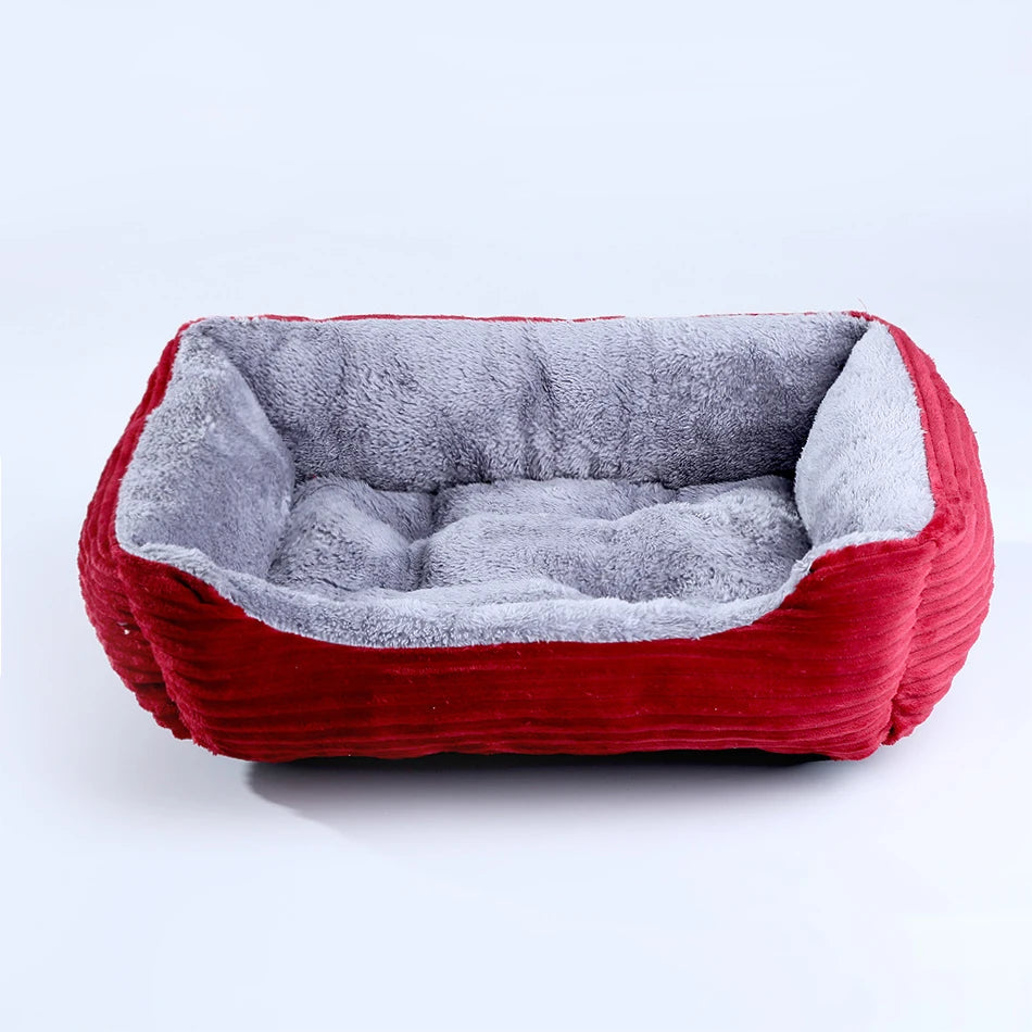 Pet Square Plush Kennel Medium Small Dog Sofa Bed