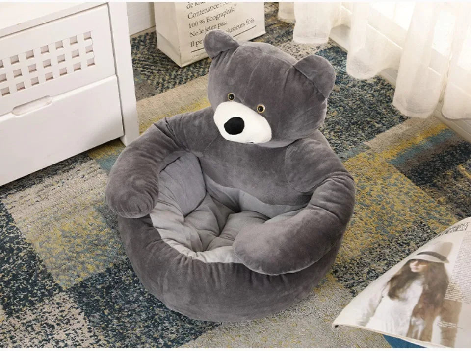 Semi-Enclosed Bear Pet Bed Ultra Soft Dog