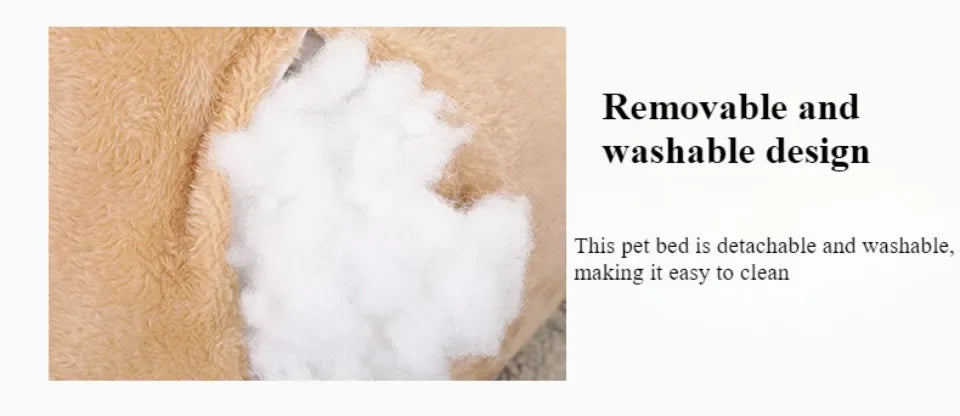 Semi-Enclosed Bear Pet Bed Ultra Soft Dog