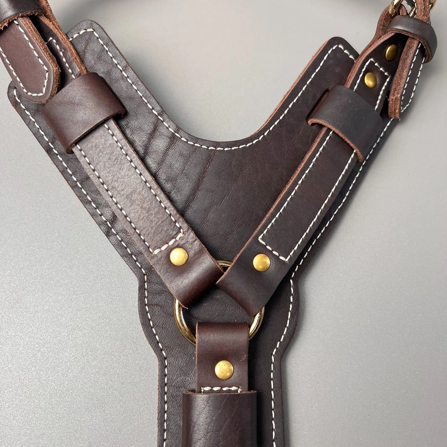 Genuine Leather Y-Shaped Dog Harness