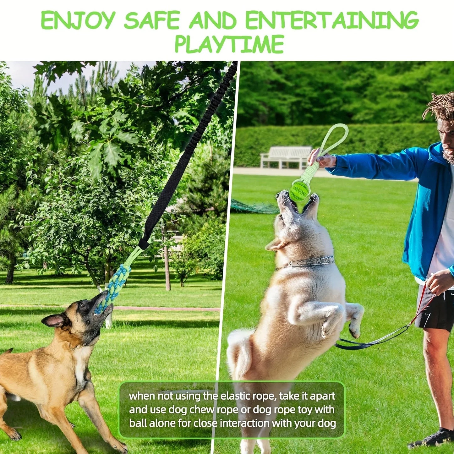 3Pcs Pet Interactive Cotton Rope and Ball Dogs Teeth Cleaning Chew