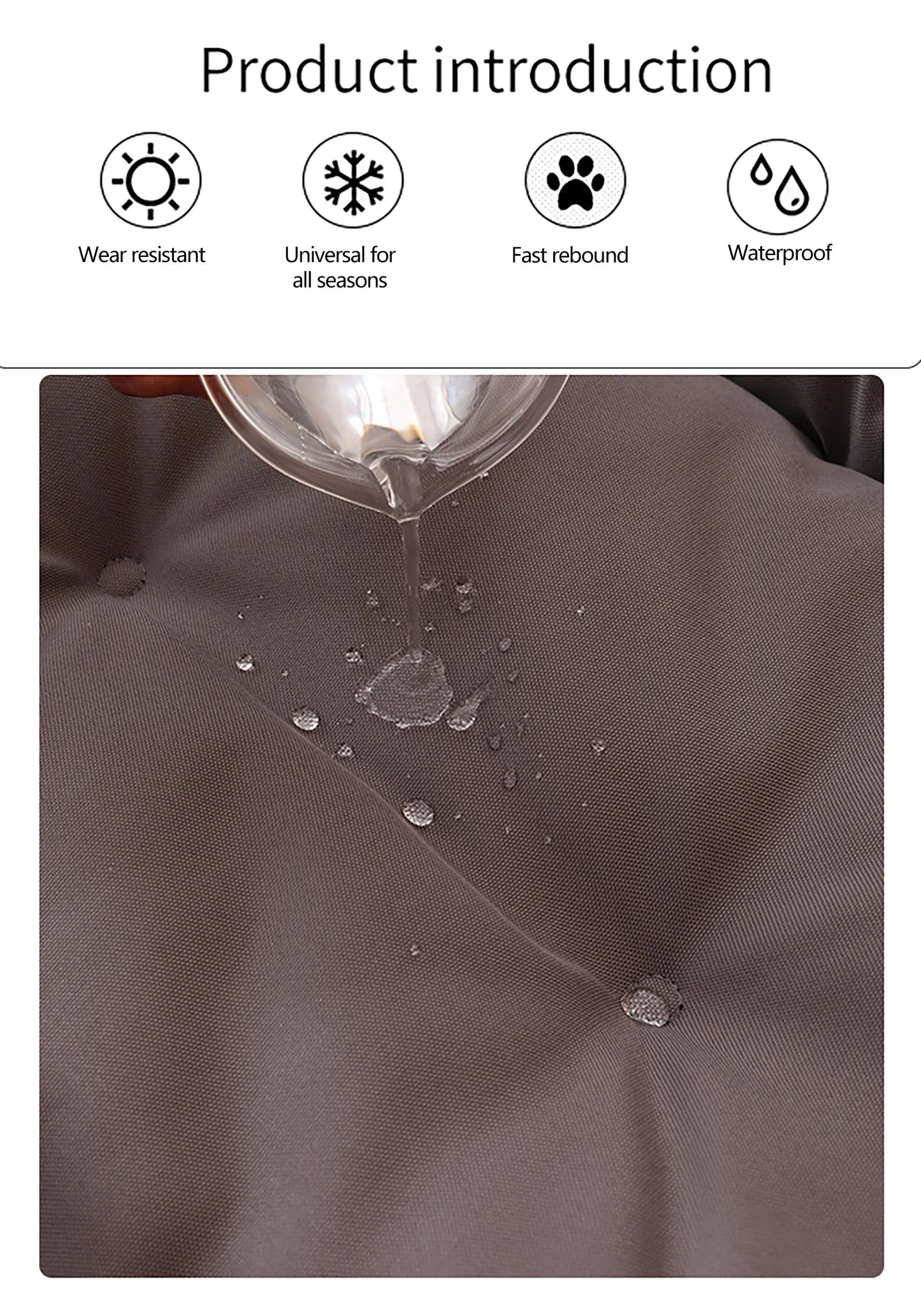 Four Seasons Thickened PP Cotton Filling Bite-resistant Waterproof 600D Oxford Pet Mat