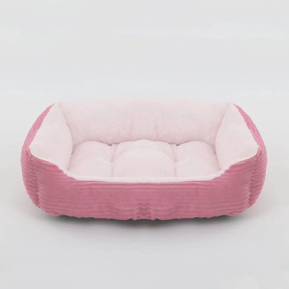 Pet Square Plush Kennel Medium Small Dog Sofa Bed