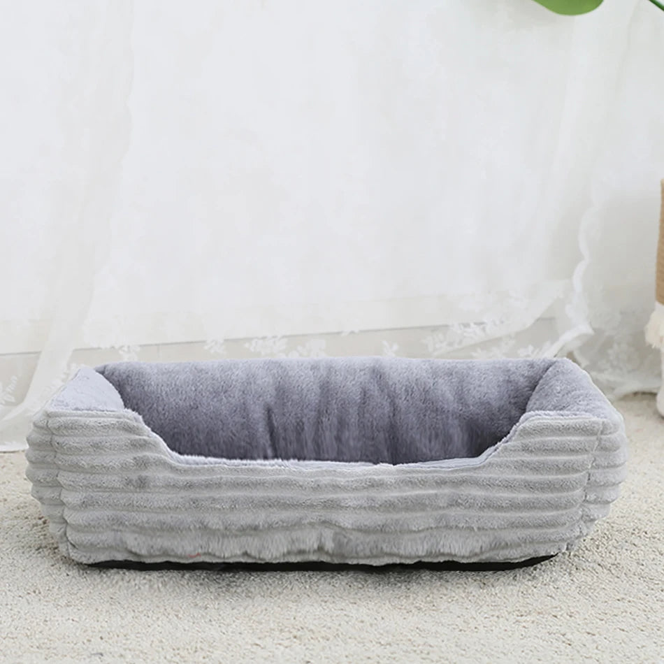 Pet Square Plush Kennel Medium Small Dog Sofa Bed