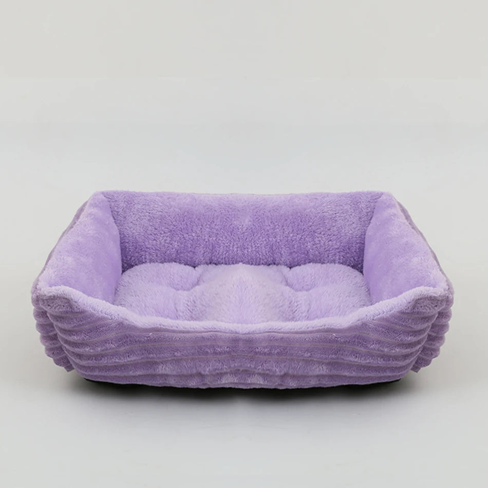 Pet Square Plush Kennel Medium Small Dog Sofa Bed