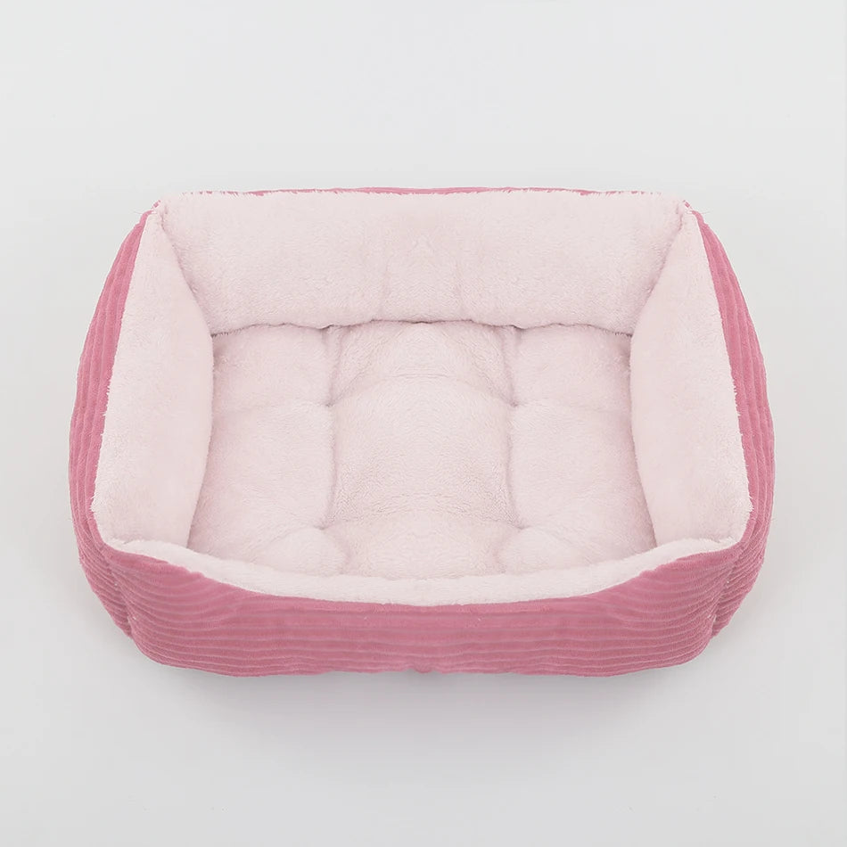 Pet Square Plush Kennel Medium Small Dog Sofa Bed