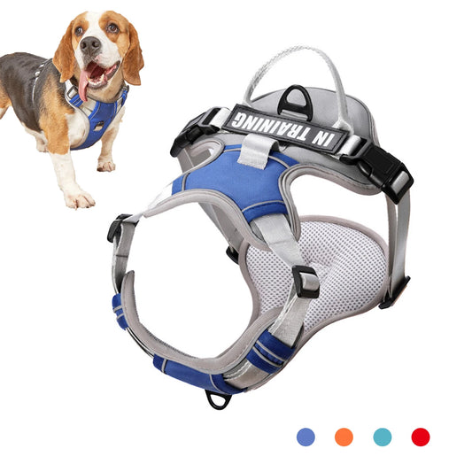 Adjustable Reflective Pet Harness for Medium Large Dogs
