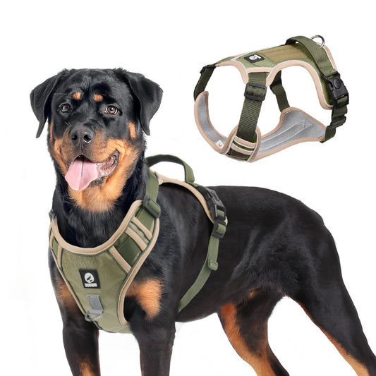 Pet Collar Labrador Army Reflective Adjustable Harness