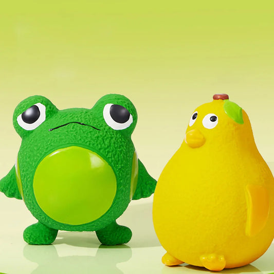 New Dog Toys - Latex Grumpy Frog & Yellow Duck