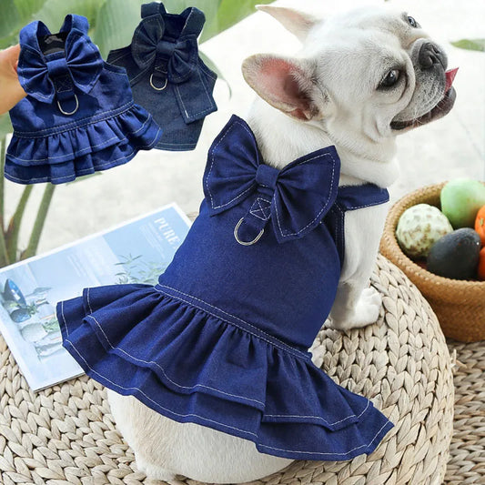 Spring Blue Dog Dress