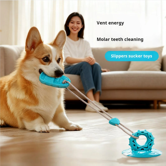 Suction Cup Slippers, Bite Resistant, Grinding Teeth Toy