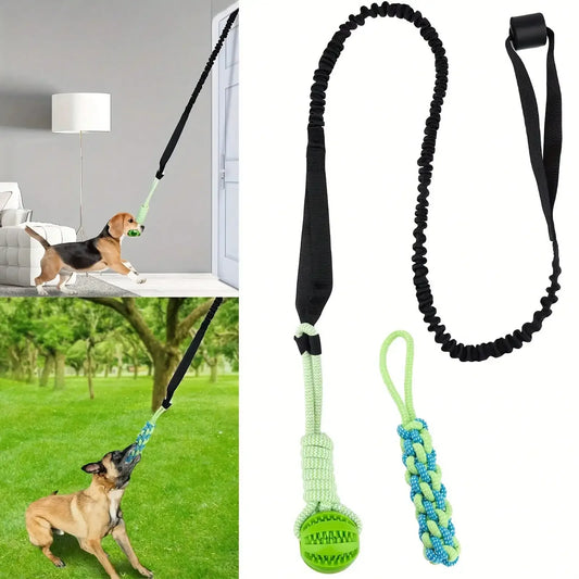 3Pcs Pet  Interactive Cotton Rope and Ball Dogs Teeth Cleaning Chew